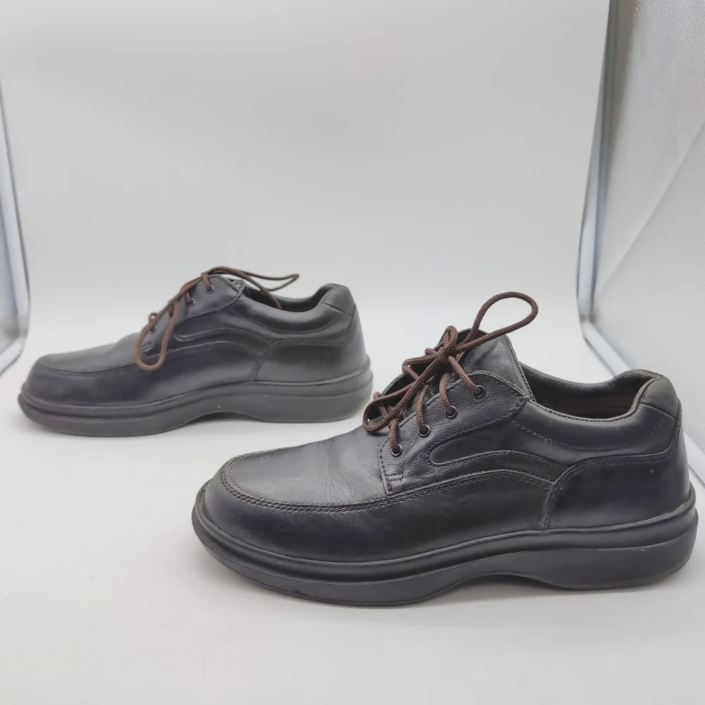 Red Wing Shoes Sz  10.5 B Safety Black Leather Lace-Up Derby Oxfords 8636